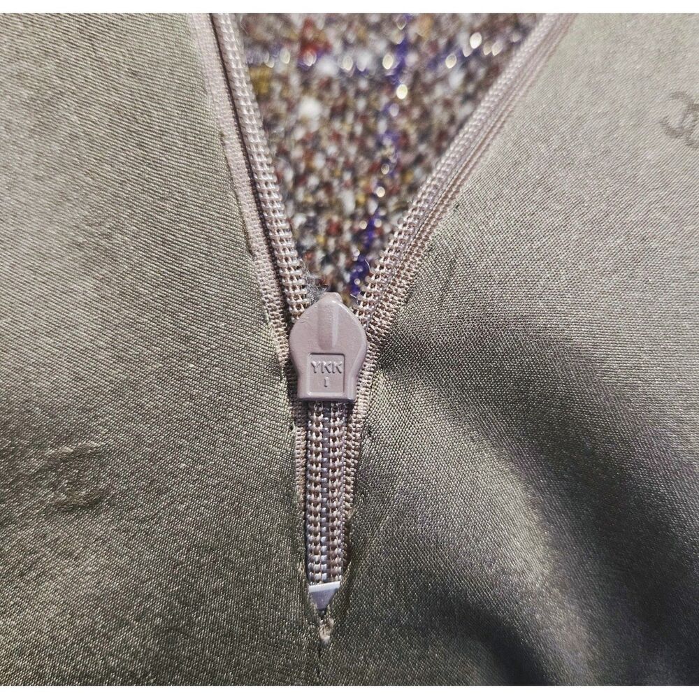 Chanel Iconic Tweed Skirt Vintage Y2K Brown Metallic Pencil Skirt Size 6 EUC - Picture 9 of 11